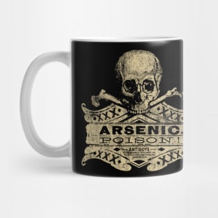 Vintage Arsenic Skull Poison Label Halloween Tee Mug